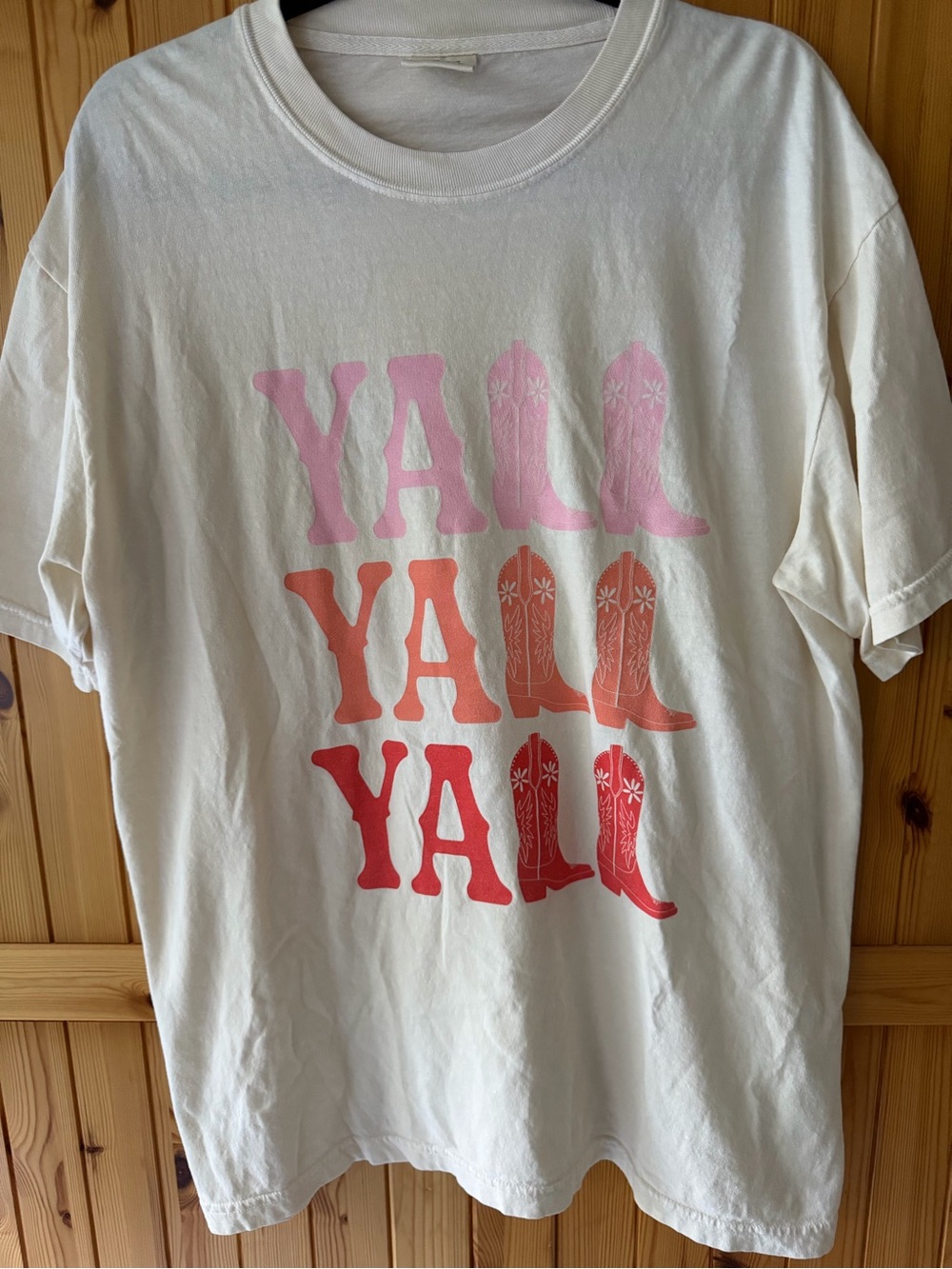Y'all Ivory Comfort Color Graphic Tee Krista Horton X Pink Lily